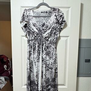 Apt. 9 Monochrome Patterned Midi Dress